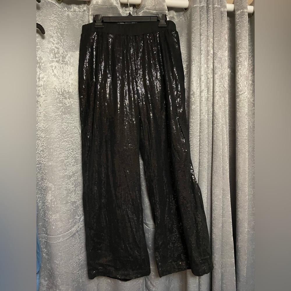 NWOT rare velvet by graham and spencer Sequin wide leg pant
